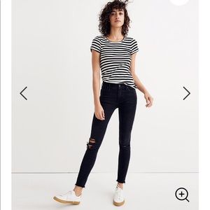 9” mid-rise Madewell skinny jeans